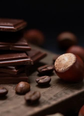 chocolate with coffee and nuts